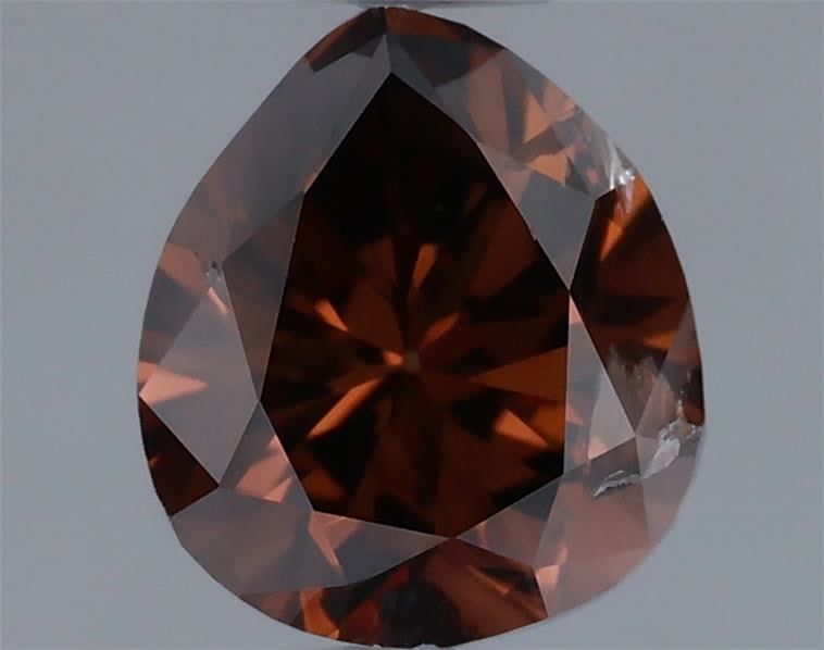 Pear Fancy Dark Orangey Brown Natural Diamond 0.55ct loose diamond