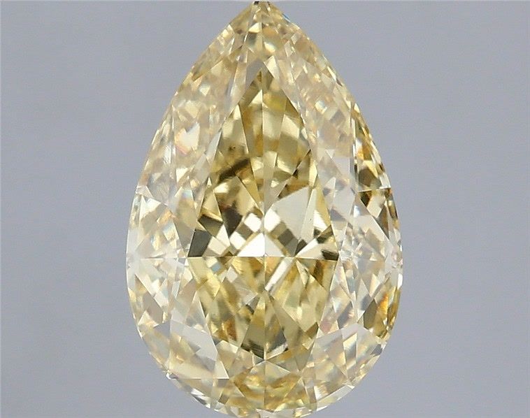 Pear Fancy Intense Yellow Lab-grown Diamond 3.07ct VVS2 loose diamond