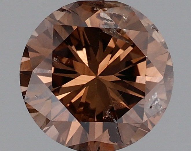 Round Fancy Dark Orangey Brown Natural Diamond 1.23ct loose diamond