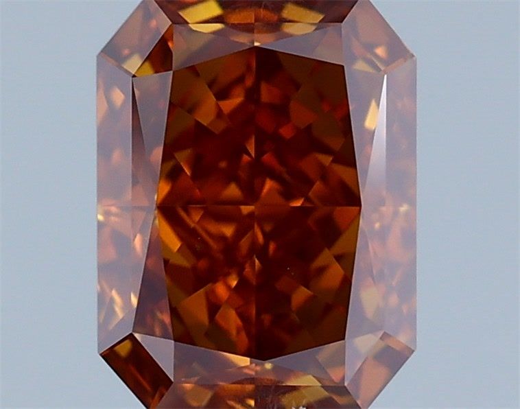 Radiant Fancy Deep Orange Brown Natural Diamond 1.01ct VS2 loose diamond