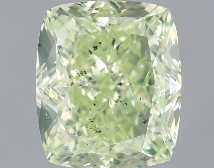 Cushion Fancy Yellowish Green Natural Diamond 1.12ct SI2 loose diamond