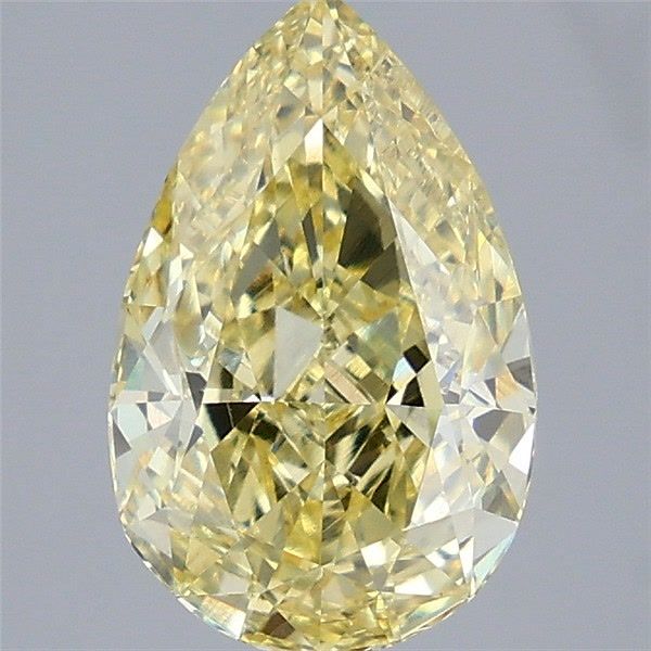Pear Fancy Intense Yellow Lab-grown Diamond 3.03ct VVS2 loose diamond