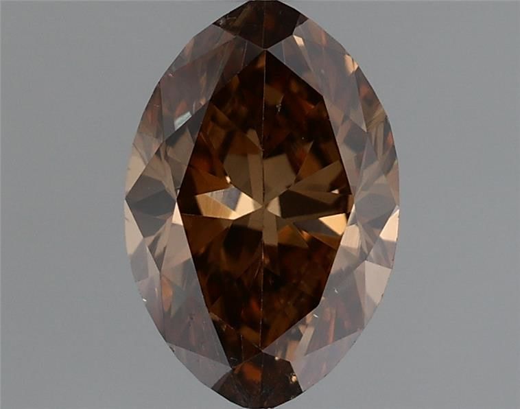 Marquise Fancy Dark Orangey Brown Natural Diamond 0.9ct loose diamond