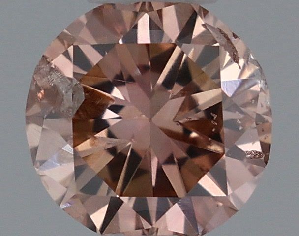 Round Fancy Brownish Orangey Pink Natural Diamond 0.28ct loose diamond