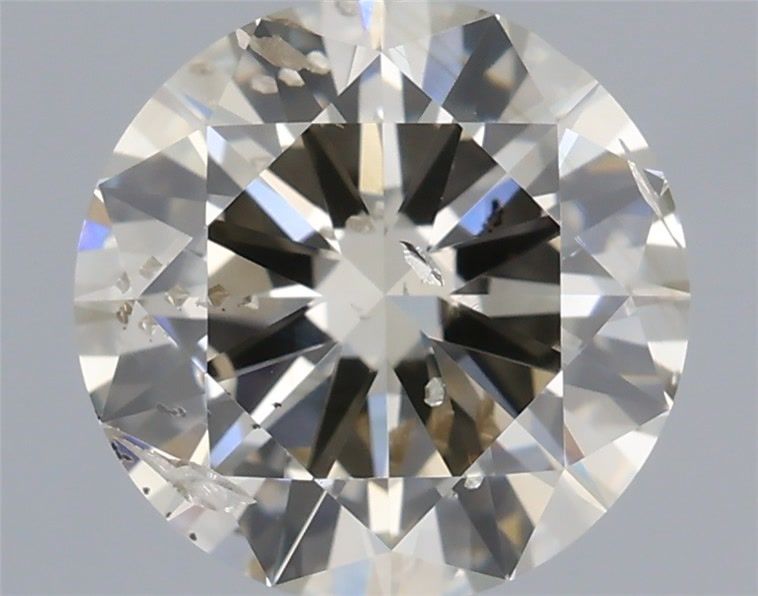 Round Very Light Brown Natural Diamond 0.9ct SI2 loose diamond
