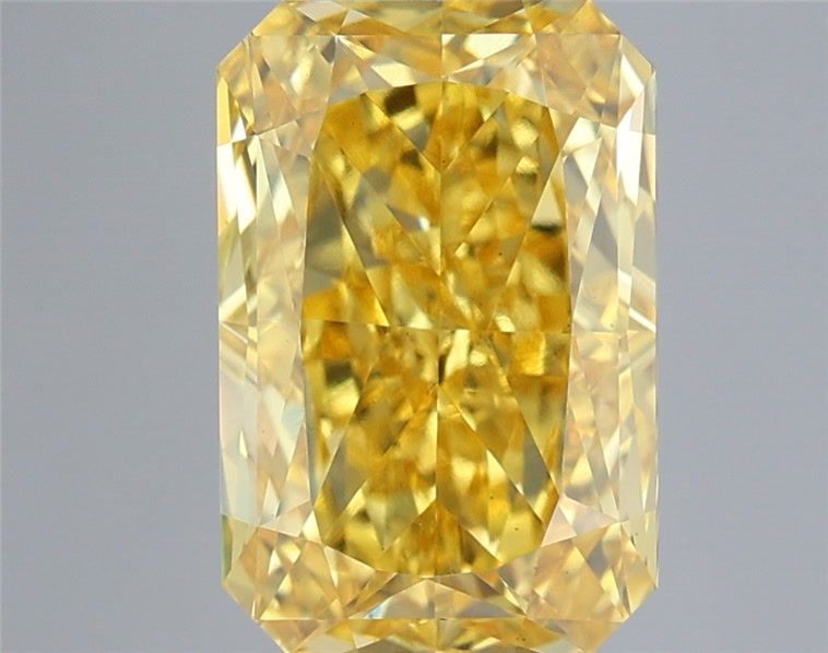 Radiant Fancy Vivid Yellow Lab-grown Diamond 4.15ct VS1 loose diamond