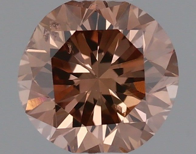 Round Fancy Brown Orange Natural Diamond 0.35ct loose diamond