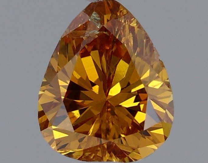 Pear Fancy Deep Yellow Orange Natural Diamond 0.37ct loose diamond