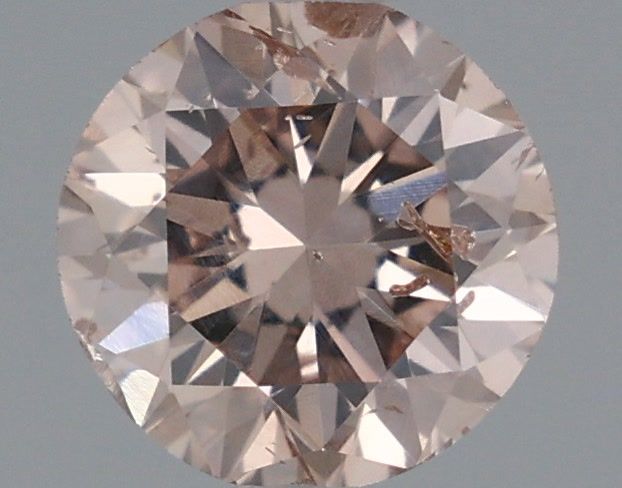 Round Fancy Brown Pink Natural Diamond 0.38ct loose diamond