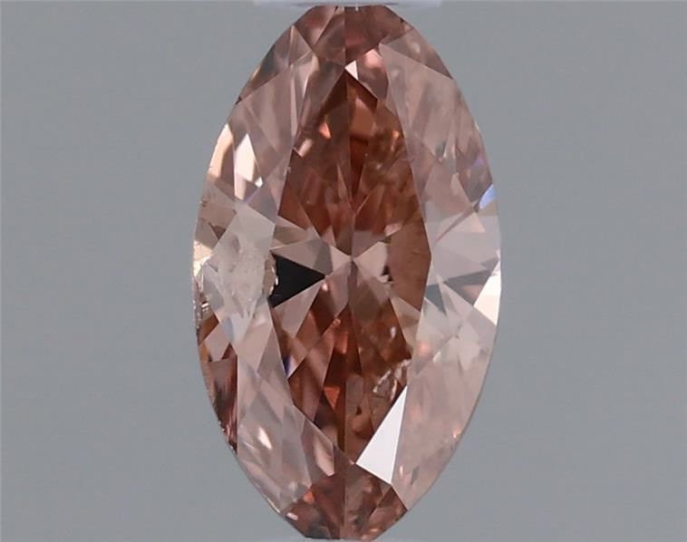 Marquise Fancy Deep Brownish Orangey Pink Natural Diamond 0.23ct loose diamond