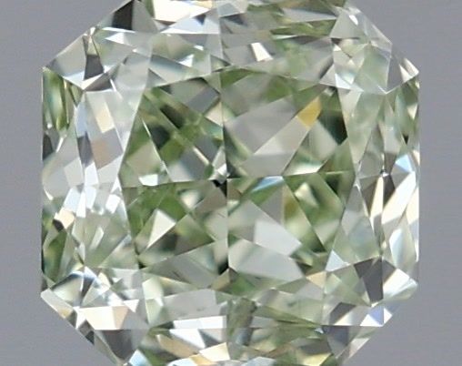 Square Radiant Fancy Intense Yellowish Green Natural Diamond 0.26ct VS1 loose diamond