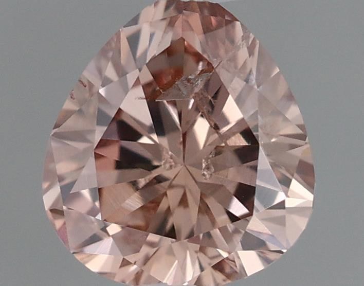 Pear Fancy Brownish Orangey Pink Natural Diamond 0.37ct loose diamond
