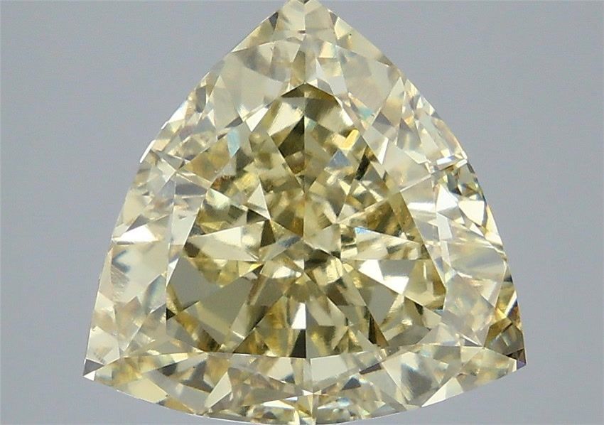 Triangular Fancy Yellow Lab-grown Diamond 5.09ct VS1 loose diamond