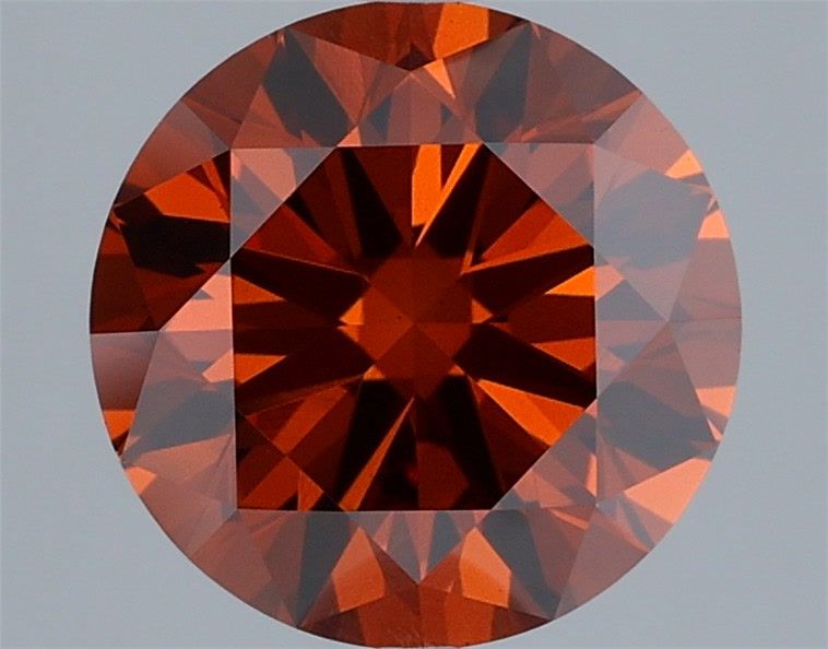 Round Fancy Deep Orange Lab-grown Diamond 2.96ct VVS2 loose diamond