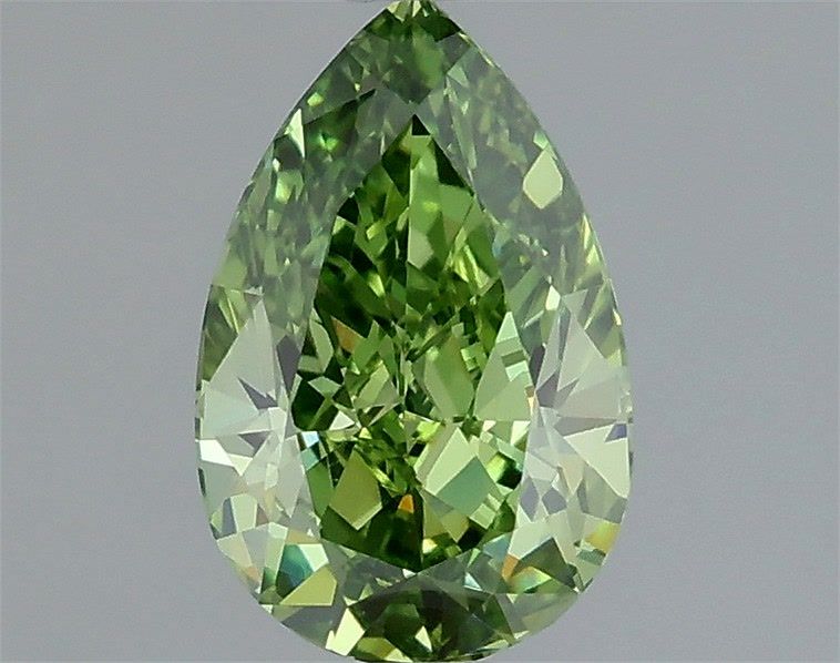 Pear Fancy Vivid Green Lab-grown Diamond 1.05ct VVS2 loose diamond