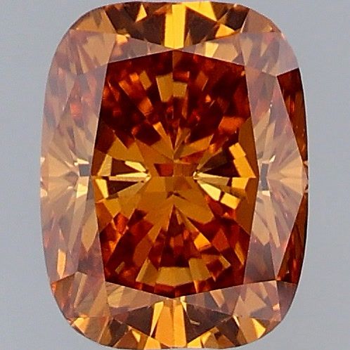 Cushion Fancy Deep Orange Lab-grown Diamond 1.01ct VS1 loose diamond
