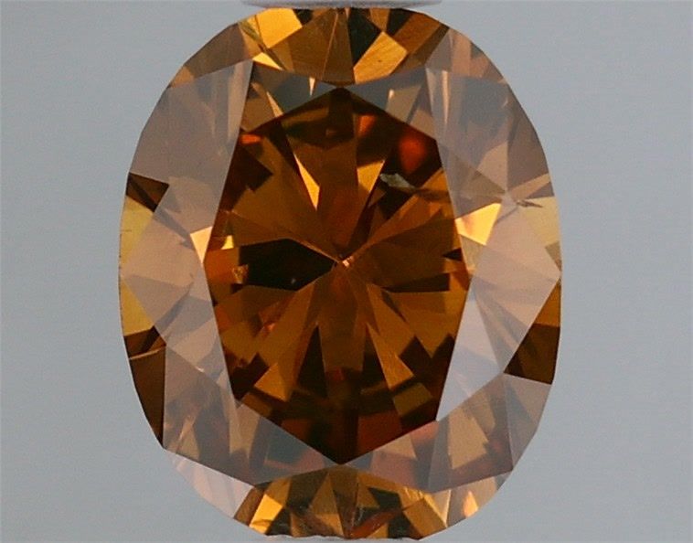 Oval Fancy Deep Brown Orange Natural Diamond 0.79ct loose diamond