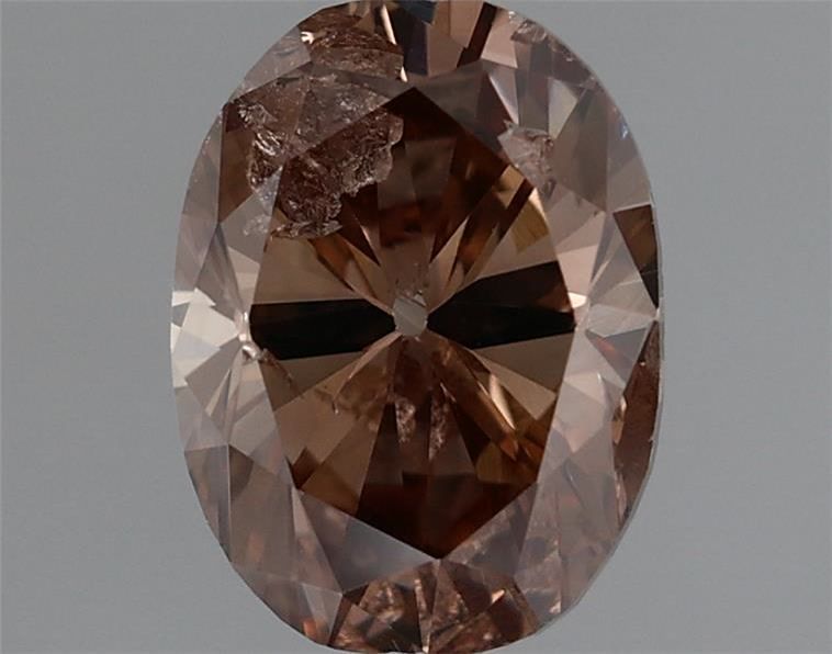 Oval Fancy Dark Orangey Brown Natural Diamond 0.96ct loose diamond