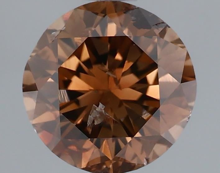 Round Fancy Dark Orangey Brown Natural Diamond 1.01ct loose diamond
