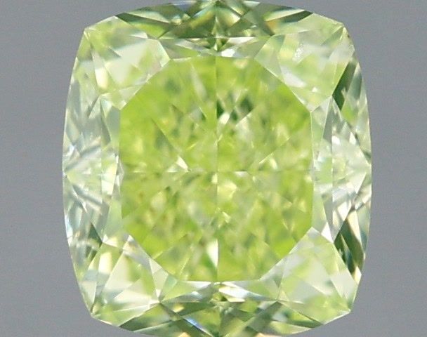 Cushion Fancy Intense Yellow Green Natural Diamond 1ct SI1 loose diamond