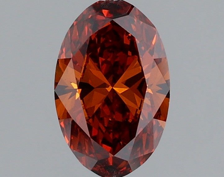 Oval Fancy Vivid Orange Lab-grown Diamond 1ct VVS2 loose diamond