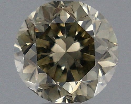 Round Fancy Greenish Yellow Gray Natural Diamond 0.23ct loose diamond