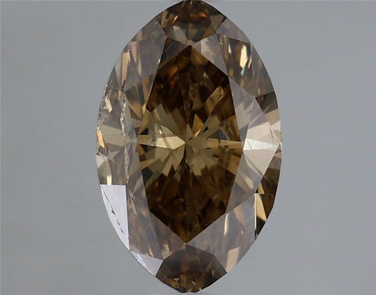 Marquise Fancy Dark Yellow Brown Natural Diamond 1.12ct loose diamond