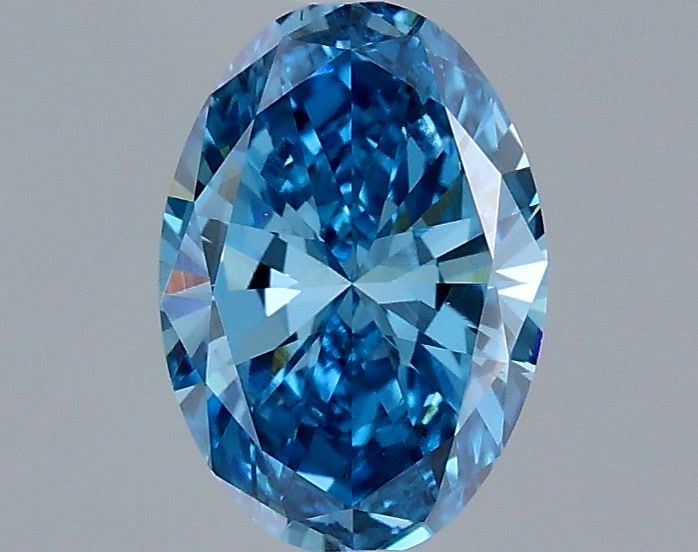 Oval Fancy Vivid Blue Lab-grown Diamond 1ct VS2 loose diamond
