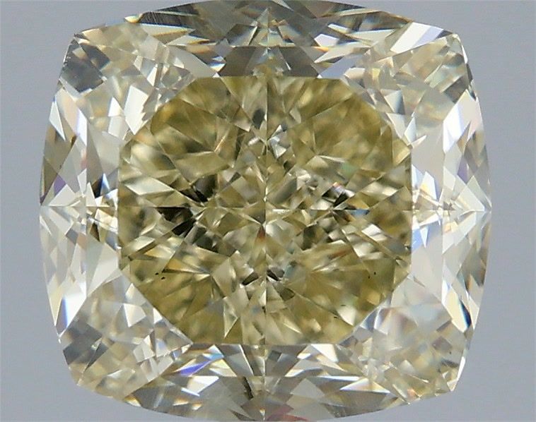 Cushion Fancy Brownish Greenish Yellow Natural Diamond 4.02ct VS2 loose diamond