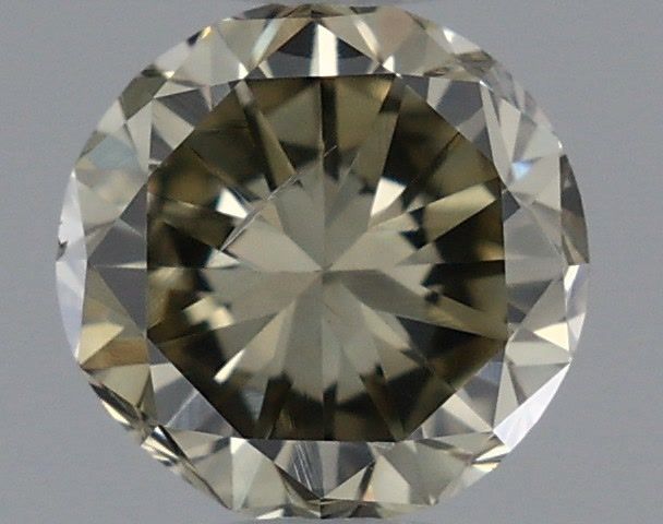 Round Fancy Dark Greenish Gray Natural Diamond 0.46ct loose diamond