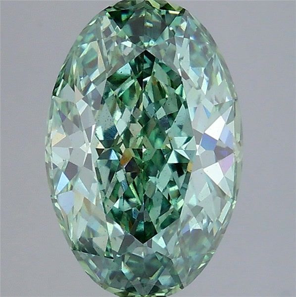Oval Fancy Vivid Green Lab-grown Diamond 4.02ct VS2 loose diamond
