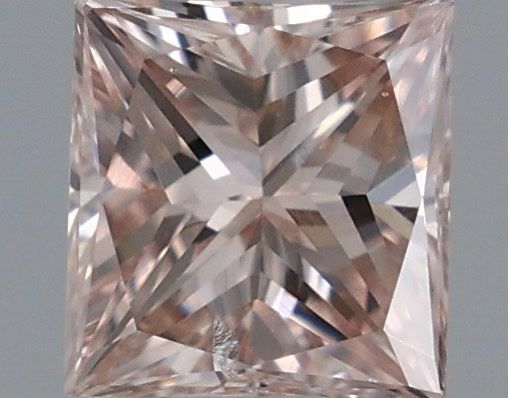 Princess Fancy Brownish Pink Natural Diamond 0.25ct SI2 loose diamond