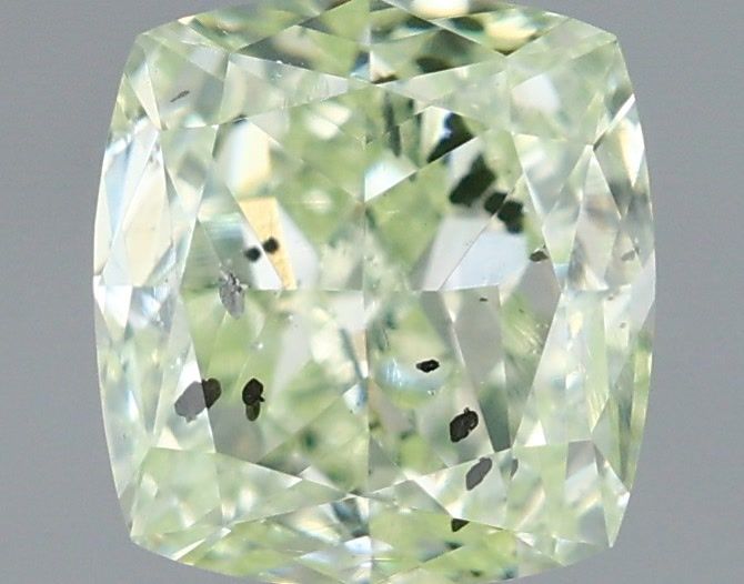 Cushion Fancy Light Green Natural Diamond 0.96ct I1 loose diamond