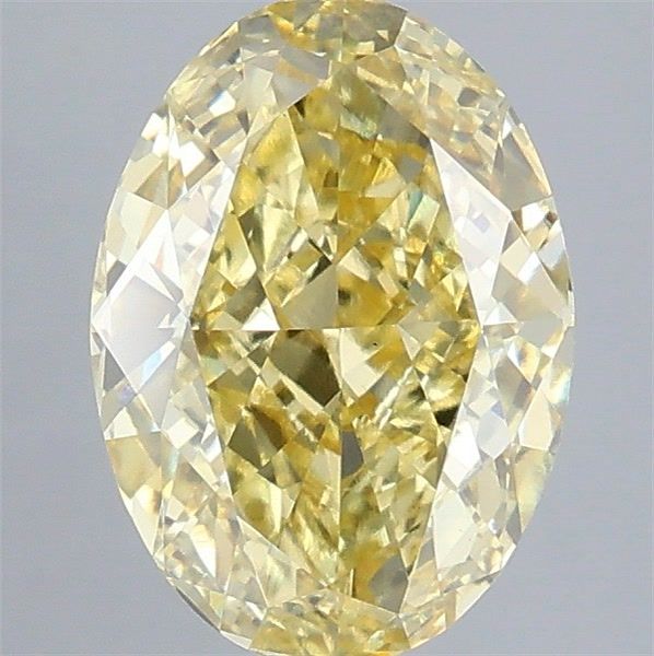 Oval Fancy Intense Yellow Lab-grown Diamond 2.96ct VS1 loose diamond