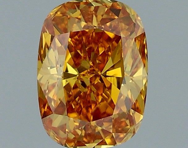 Cushion Fancy Vivid Orange Natural Diamond 0.51ct SI1 loose diamond