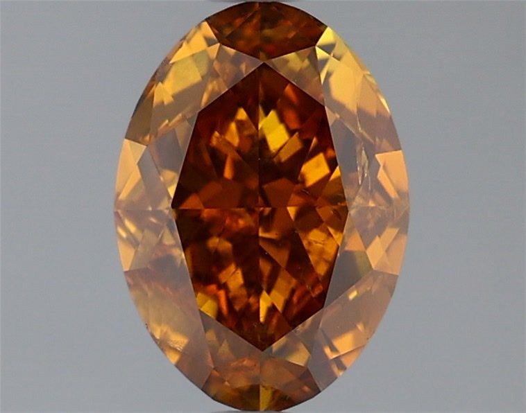 Oval Fancy Deep Brown Orange Natural Diamond 2.01ct I2 loose diamond