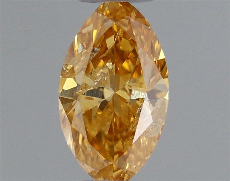 Marquise Fancy Intense Orange Yellow Natural Diamond 0.3ct loose diamond