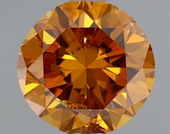 Round Fancy Deep Yellowish Orange Natural Diamond 0.43ct loose diamond