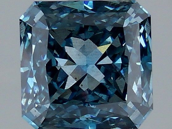 Square Radiant Fancy Vivid Blue Lab-grown Diamond 2.56ct SI1 loose diamond
