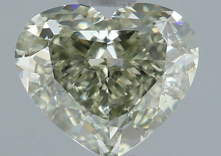 Heart Fancy Grayish Yellowish Green Natural Diamond 1.01ct SI1 loose diamond