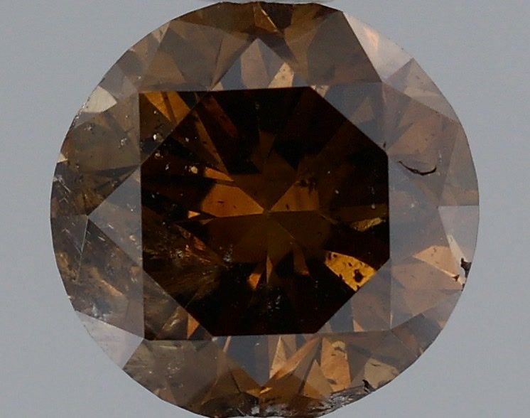 Round Fancy Dark Brown Natural Diamond 1.24ct loose diamond