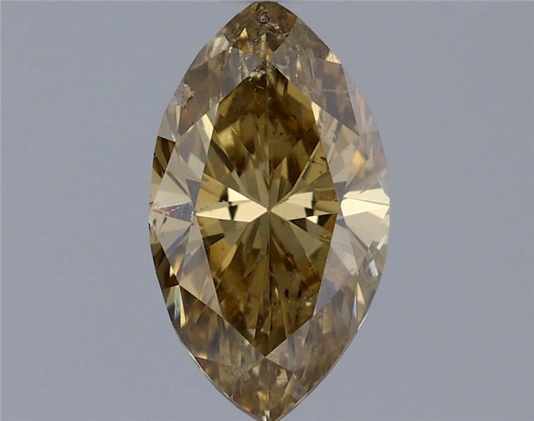 Marquise Fancy Deep Brown Yellow Natural Diamond 0.76ct loose diamond