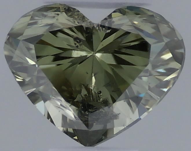 Heart Fancy Grayish Yellowish Green Natural Diamond 0.27ct loose diamond