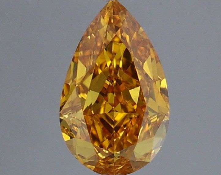 Pear Fancy Vivid Yellow Orange Natural Diamond 0.42ct VS2 loose diamond