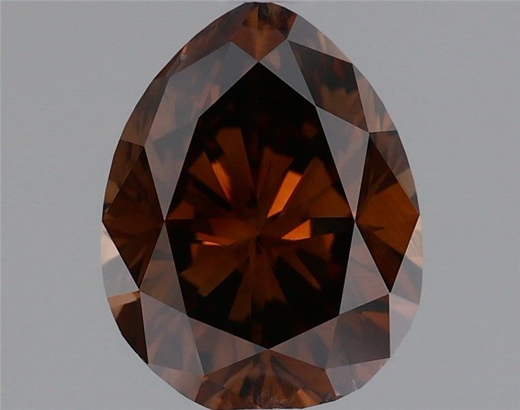 Pear Fancy Dark Orangey Brown Natural Diamond 1.4ct loose diamond