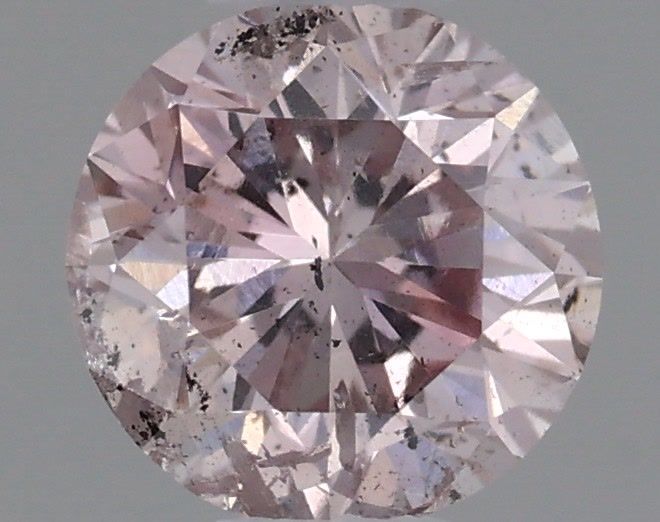 Round Fancy Grayish Pink Purple Natural Diamond 0.32ct loose diamond