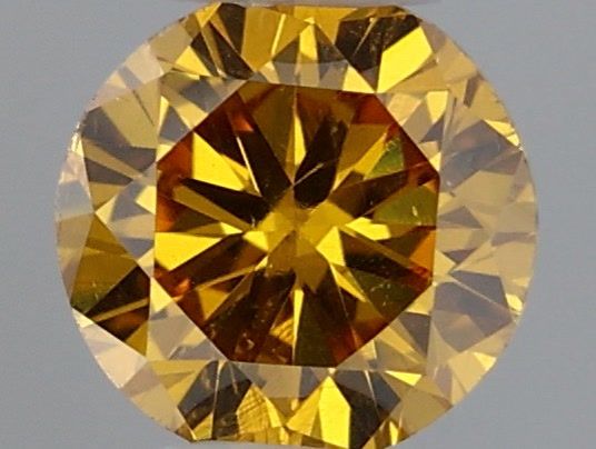 Round Fancy Deep Orange Yellow Natural Diamond 0.17ct loose diamond