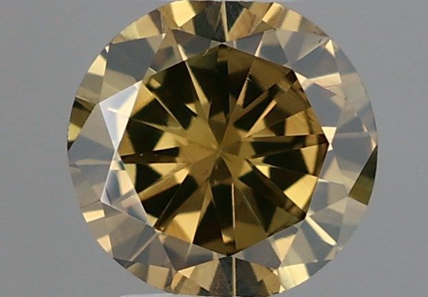 Round Fancy Dark Brown Greenish Yellow Natural Diamond 0.23ct loose diamond