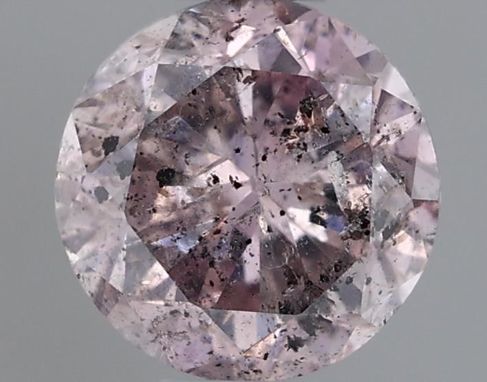 Round Fancy Brownish Purplish Pink Natural Diamond 0.5ct loose diamond