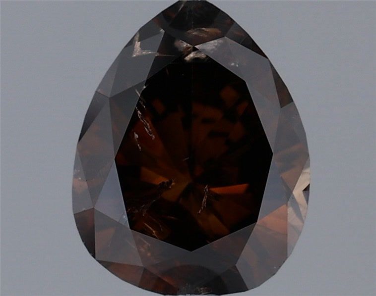 Pear Fancy Dark Orangey Brown Natural Diamond 1.09ct loose diamond